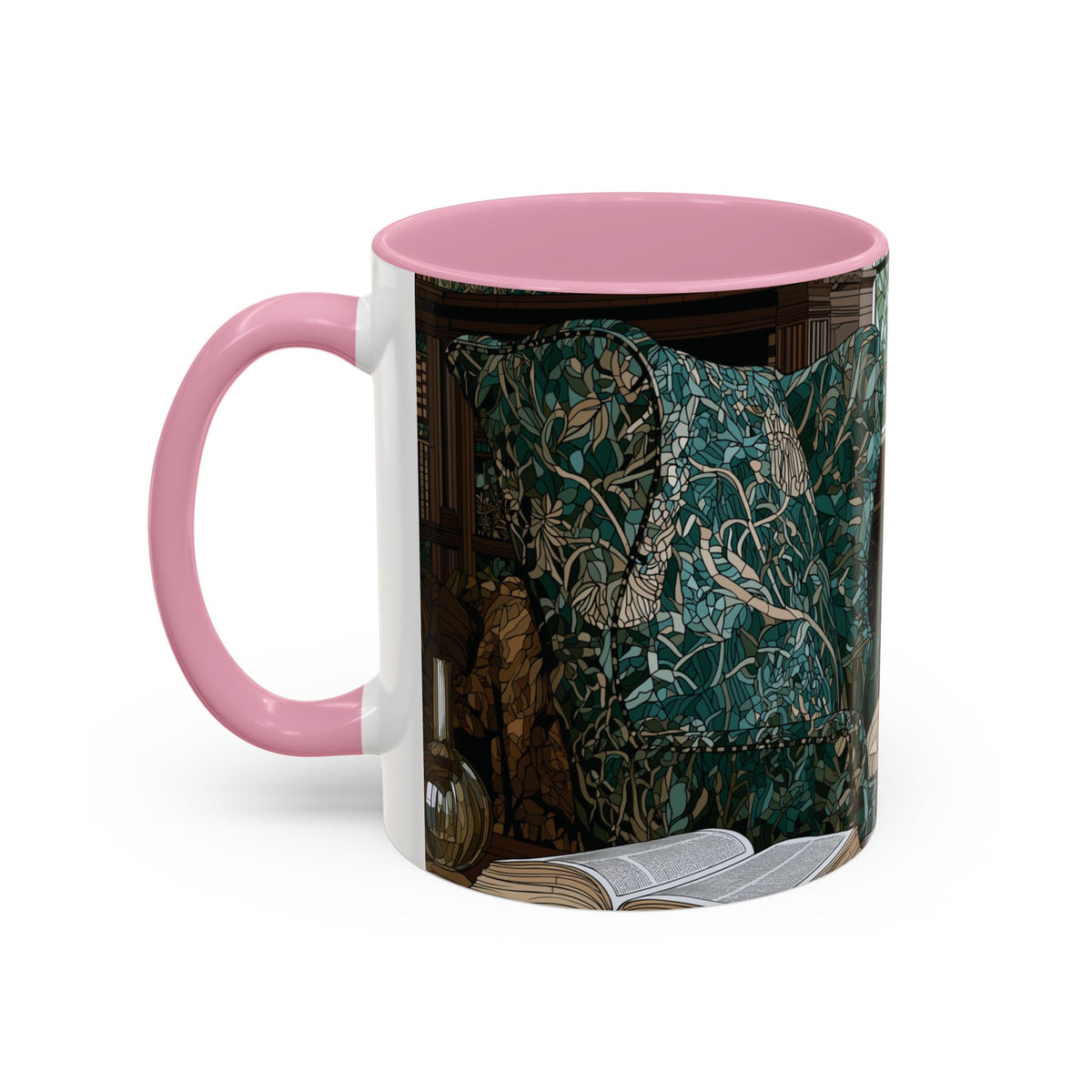 Cozy Reading Nook Cat Mug | Ceramic Coffee Cup 11oz 15oz