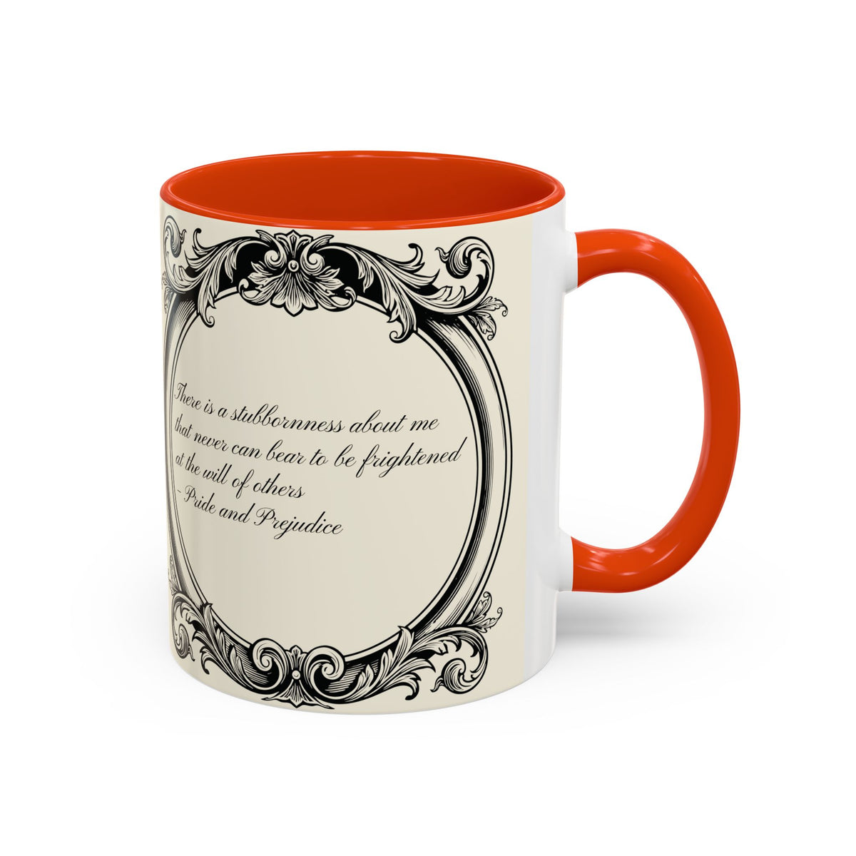 Quote from Pride & Prejudice Vintage Floral Mug — “Pride & Prejudice” Ceramic Book Lover Mug (11oz/15oz)