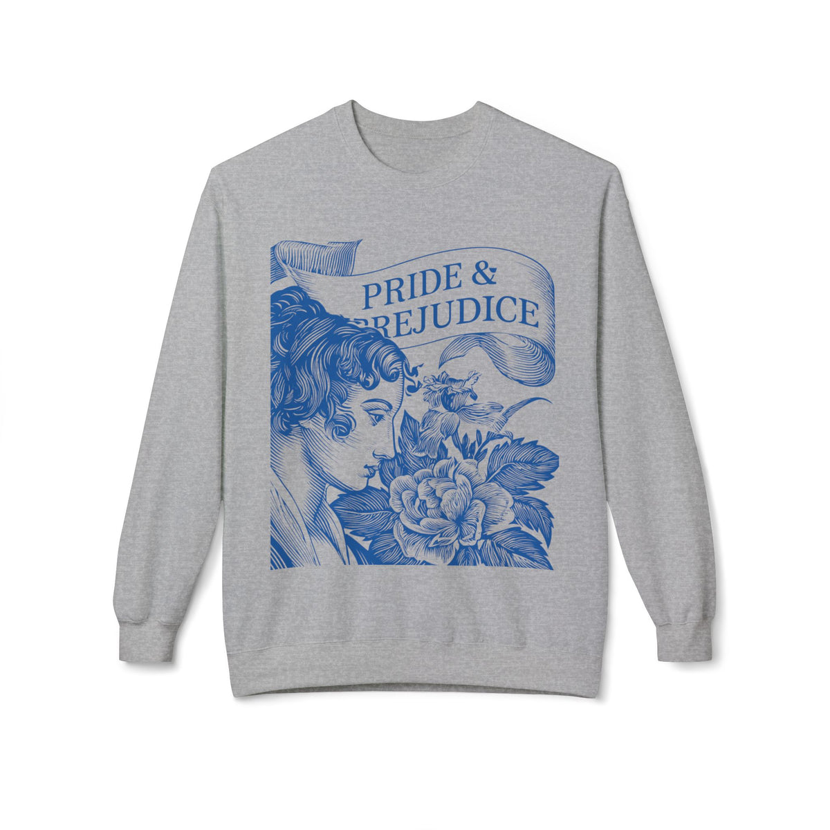 Pride & Prejudice Floral Sweatshirt — Jane Austen Booklover Crewneck (Derbyshire Coordinates)