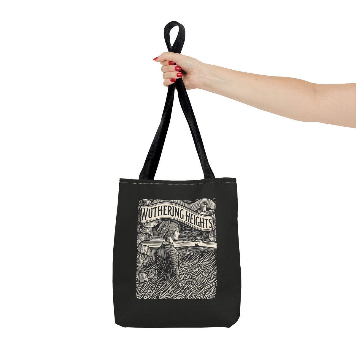Wuthering Heights Illustrated Tote Bag — Gothic Novel Literary Canvas Tote