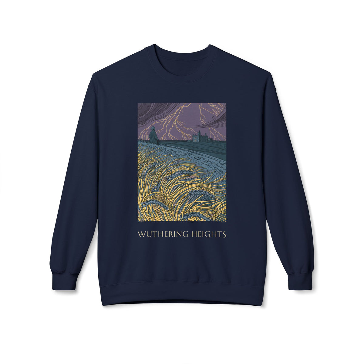Wurthering Heights Crewneck Sweatshirt — Moorscape "I'd Marry the Storm Again"