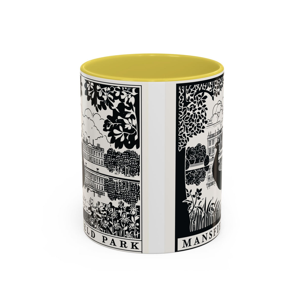 Mansfield Park Peacock Illustration Mug | Vintage Etching Wraparound