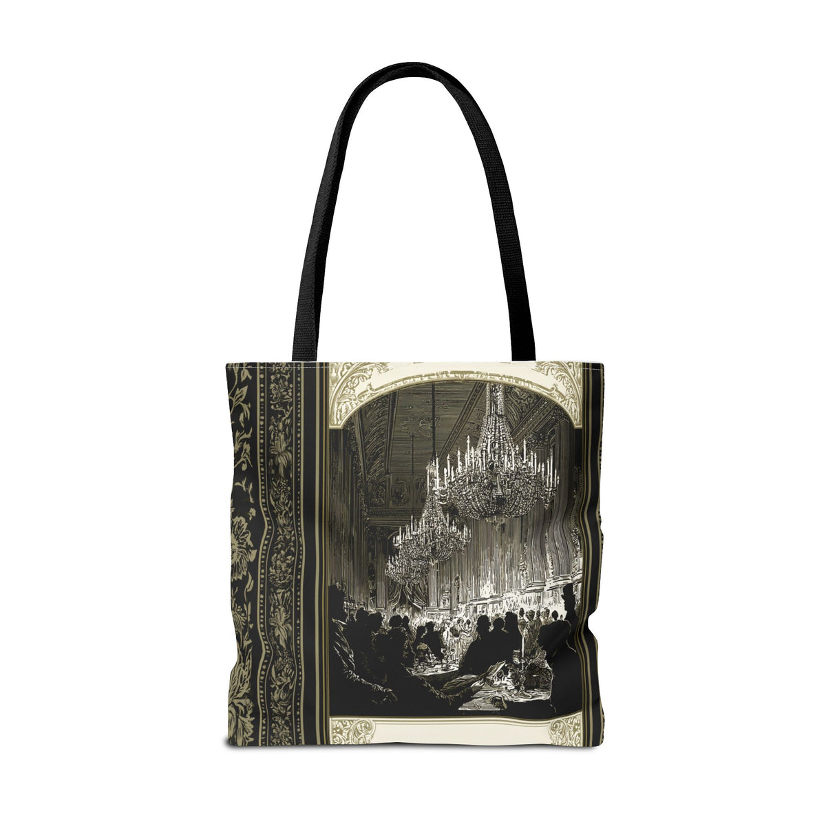 Regency Ballroom Chandelier Tote Bag | Vintage Ballroom Scene