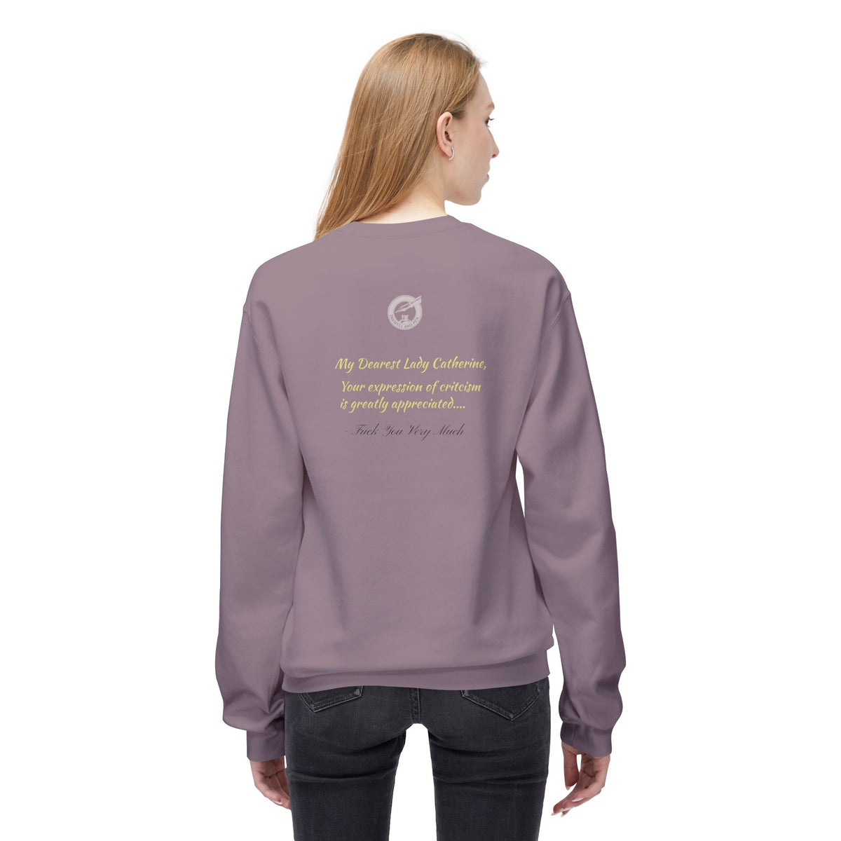 Jane Austen 'Shades of Pemberley' Crewneck Sweatshirt — Elizabeth Bennet Fictionalized Quote