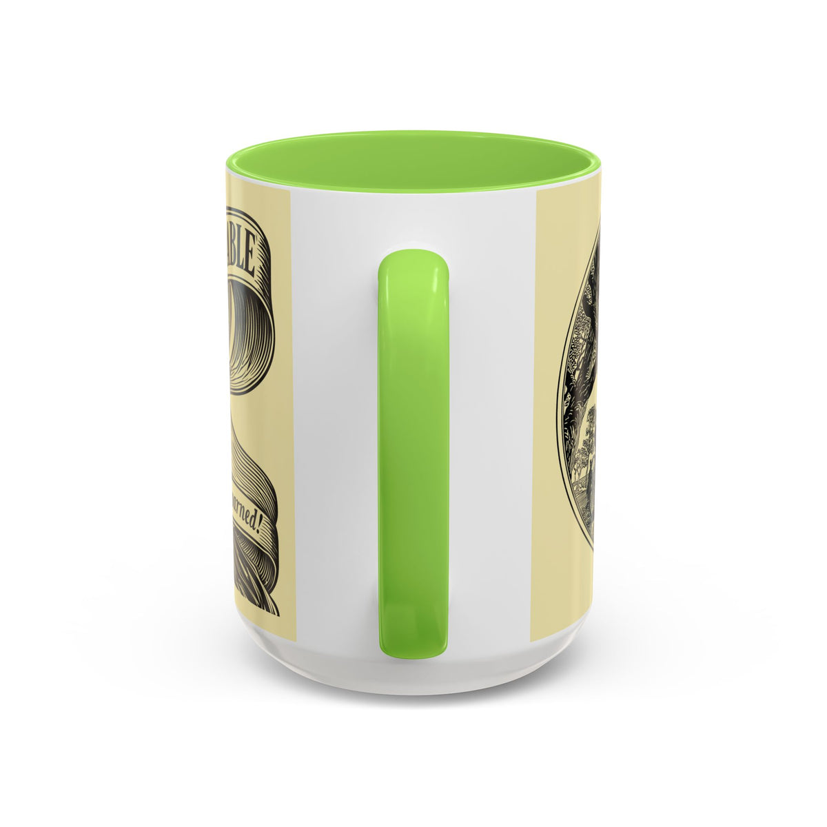 Vintage 'Barely Tolerable' Illustration Coffee Mug (11oz/15oz)