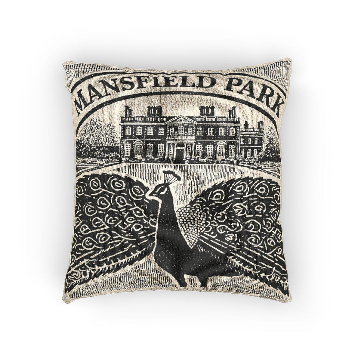 Mansfield Park Illustration Pillow | Woven Decorative Pillow, Regency Novel Decor