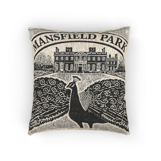 Mansfield Park Illustration Pillow | Woven Decorative Pillow, Regency Novel Decor