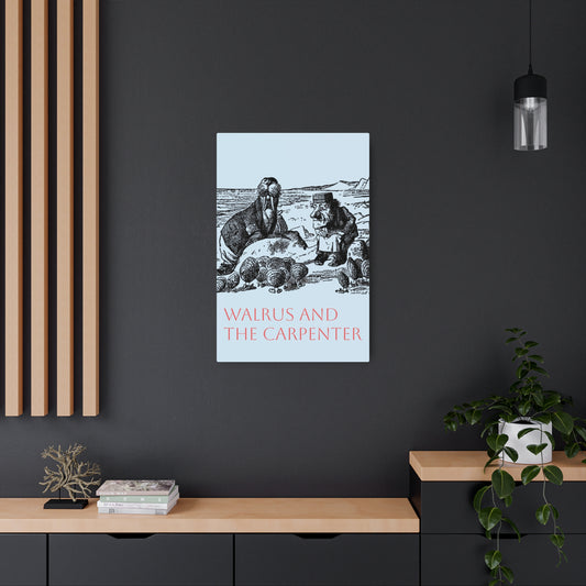 "Walrus and the Carpenter" Metal Art Print - Vintage Illustration Wall Decor