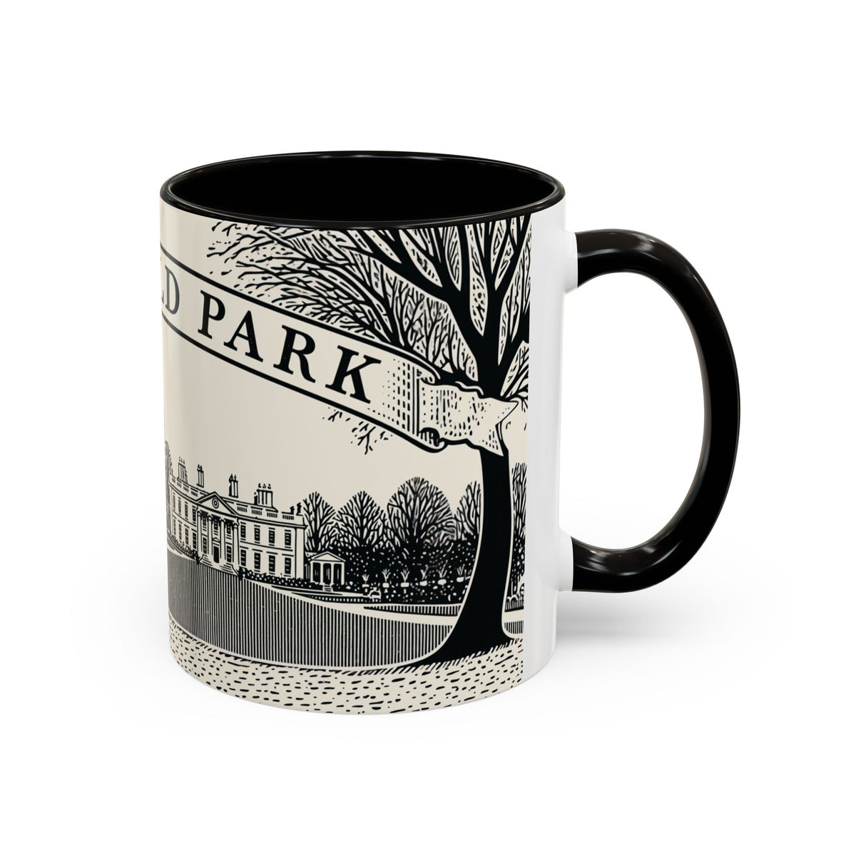 Mansfield Park illustration Mug | Peacock & Estate ceramic mug