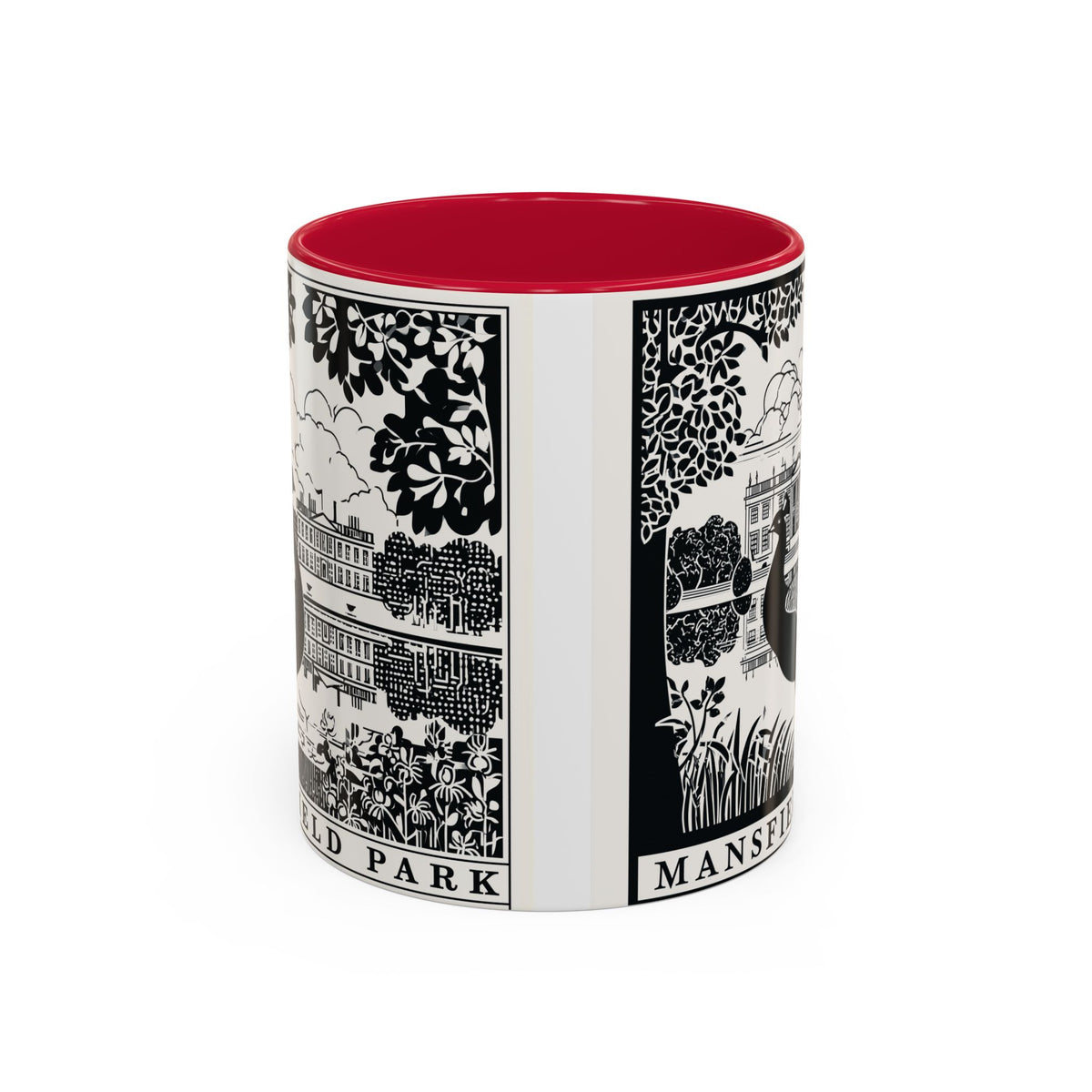 Mansfield Park Peacock Illustration Mug | Vintage Etching Wraparound