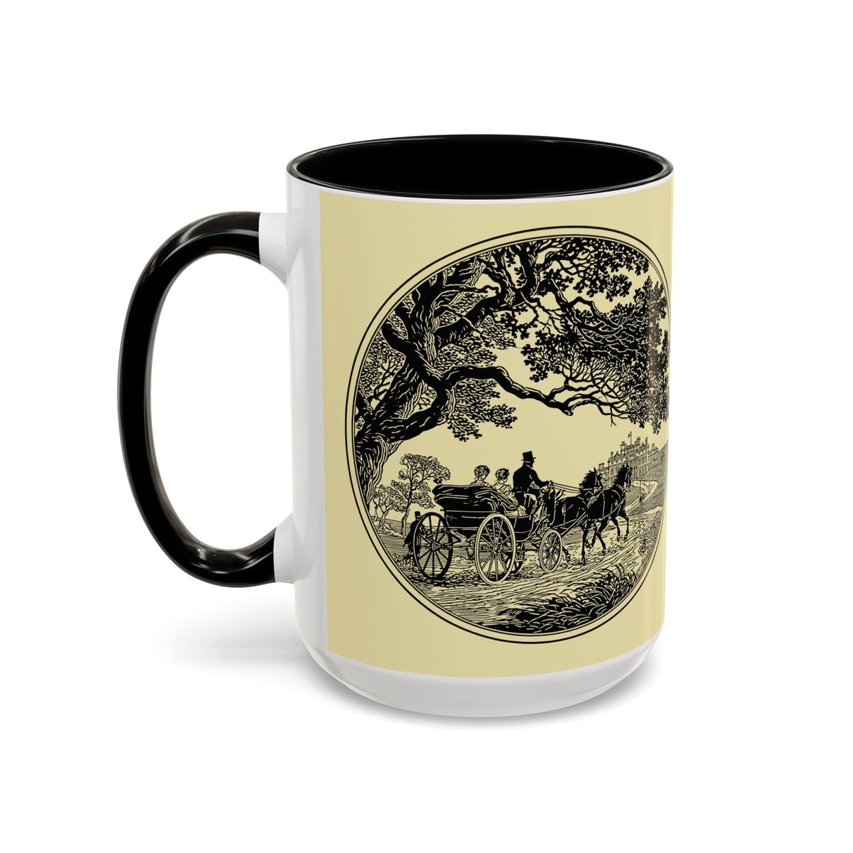 Vintage 'Barely Tolerable' Illustration Coffee Mug (11oz/15oz)