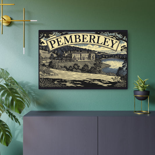Pemberley Metal Print — Vintage Estate Wall Decor