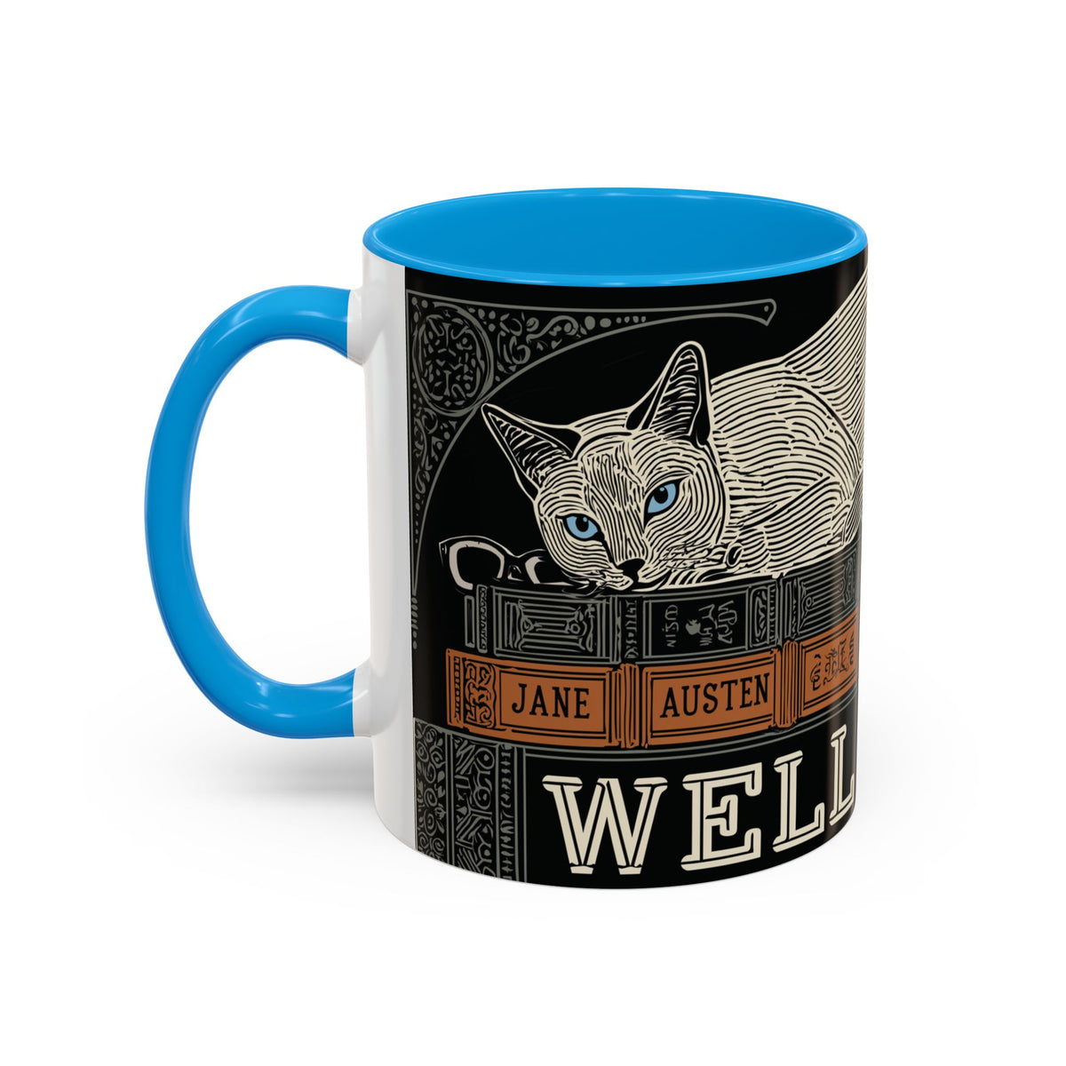 Bookstore Cat-Well Read Cat Mug | Literary Cat Stack Mug