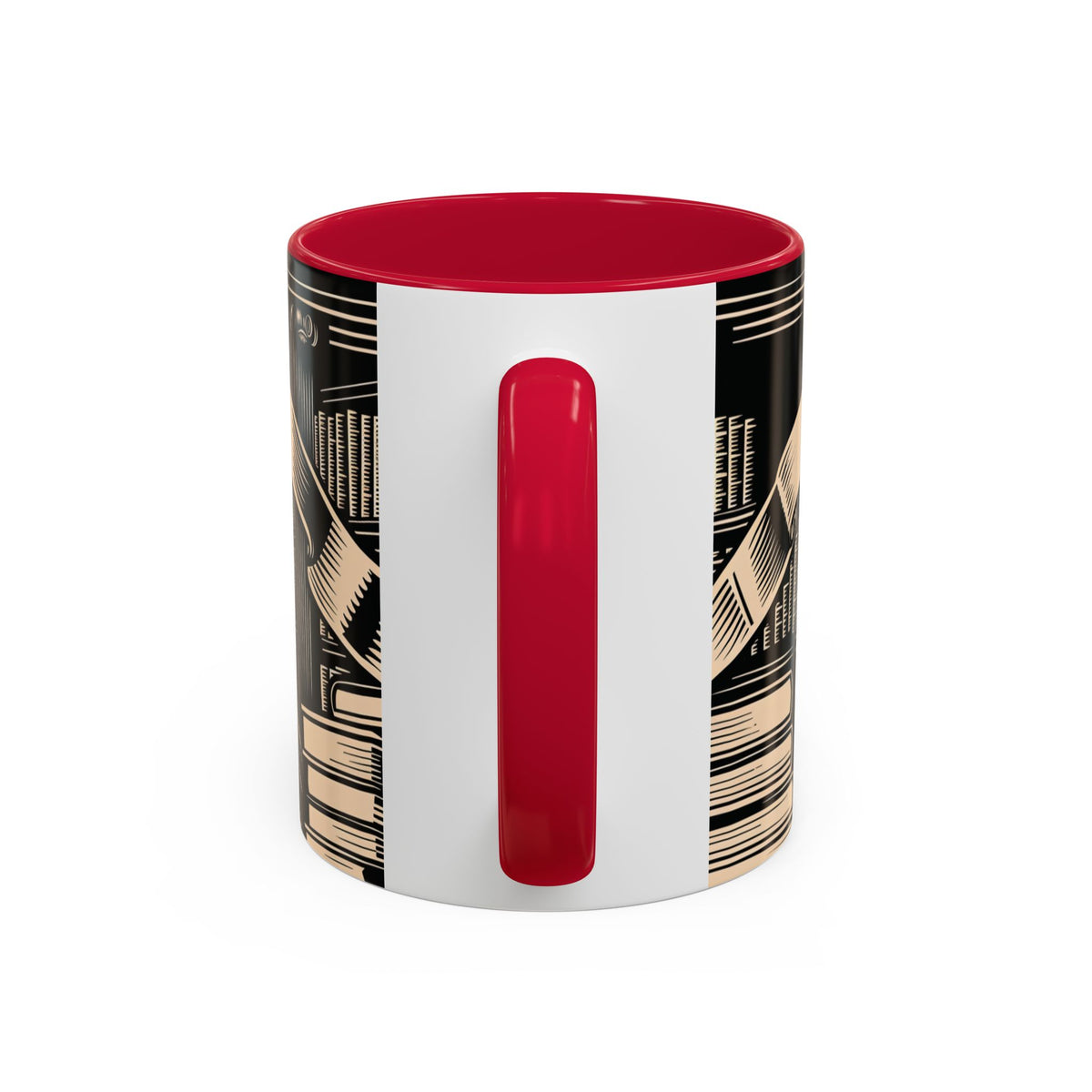 x Nevermore Raven woodcut illustration Mug | Edgar Allan Poe inspired