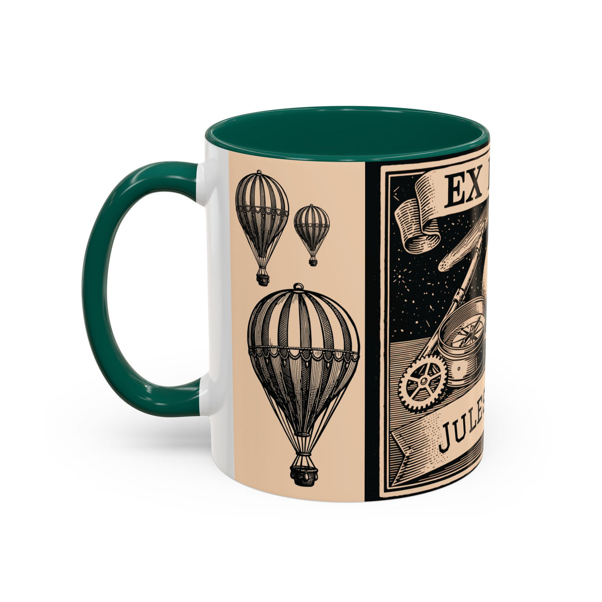 Jules Verne Ex Libris Vintage Science Fiction Coffee Mug (11oz & 15oz)