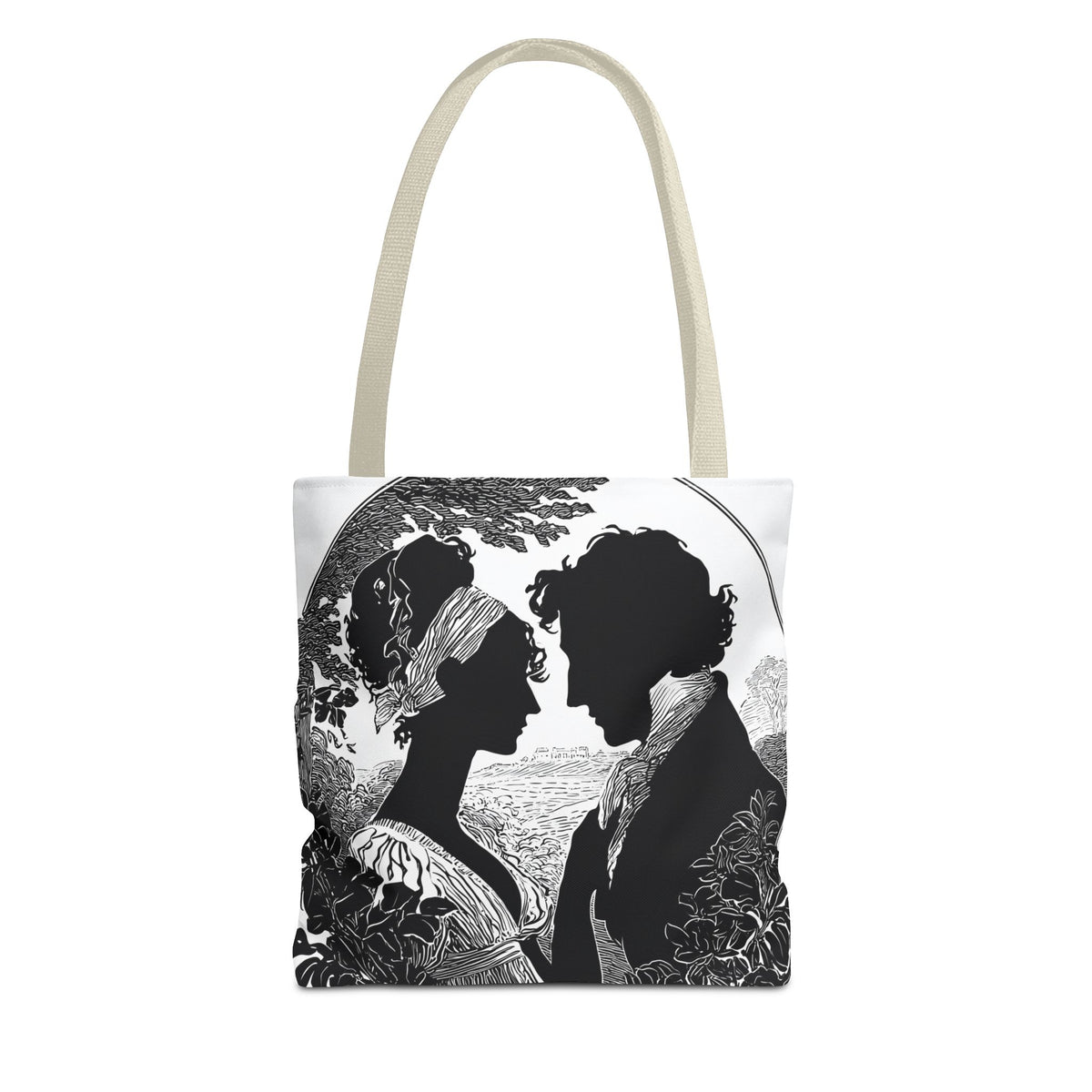 Silhouette Romance Tote Bag — Vintage Regency Couple