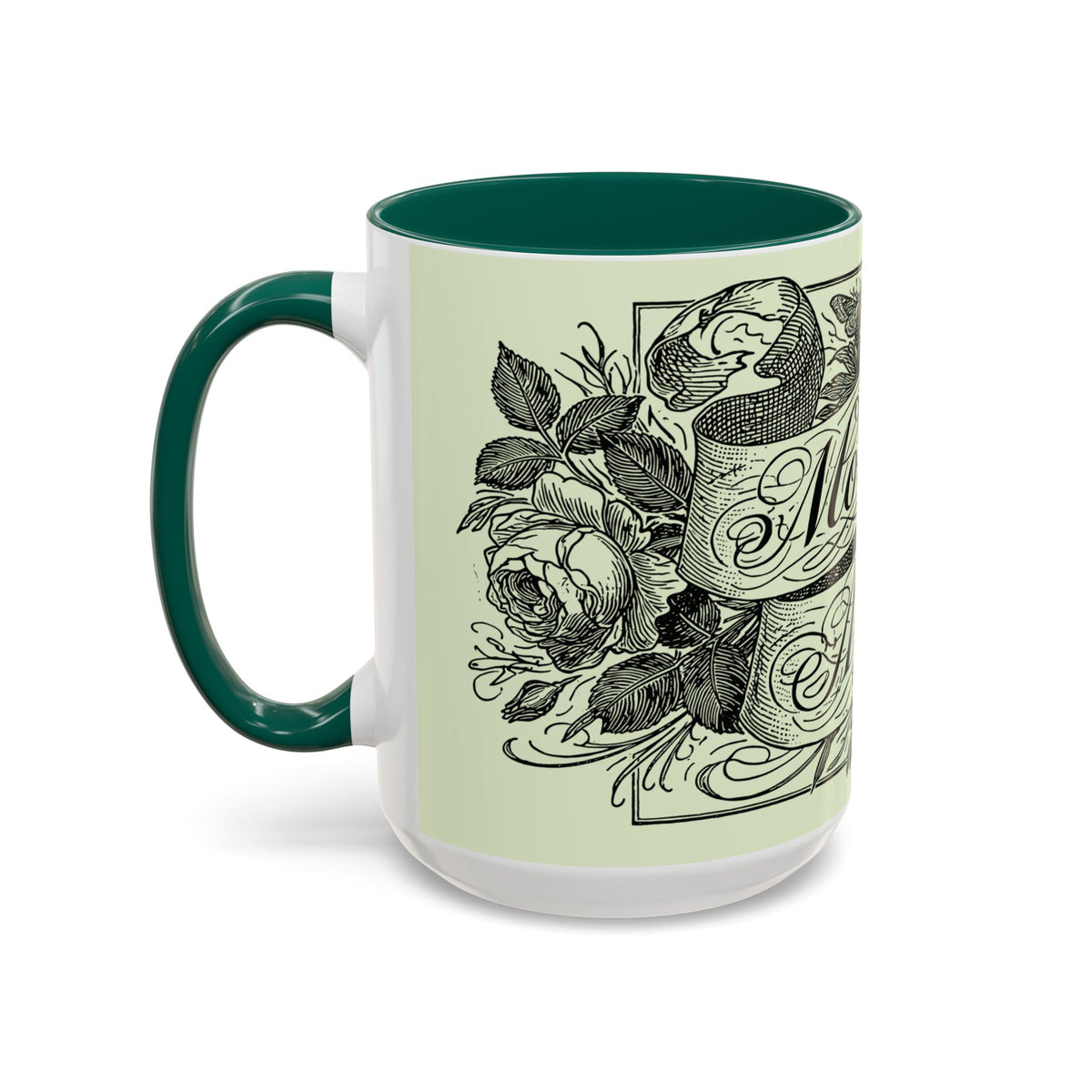 Most Ardently script banner floral Mug | Pink 11 or 15 oz.