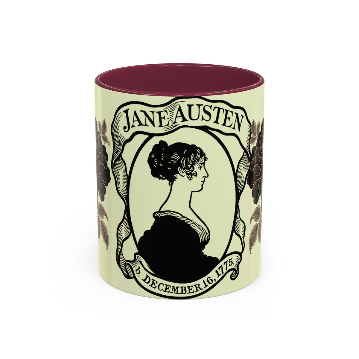 Jane Austen Portrait Ceramic Mug — Literary Tea & Coffee Cup (11oz/15oz)