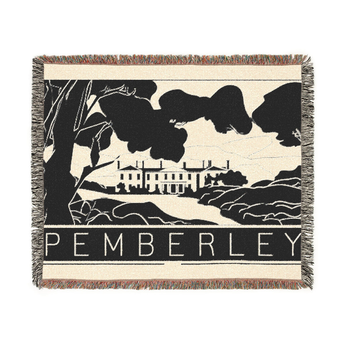 x Pemberley Estate Modernist Woven Blanket | Literary Home Decor - Jane Austen