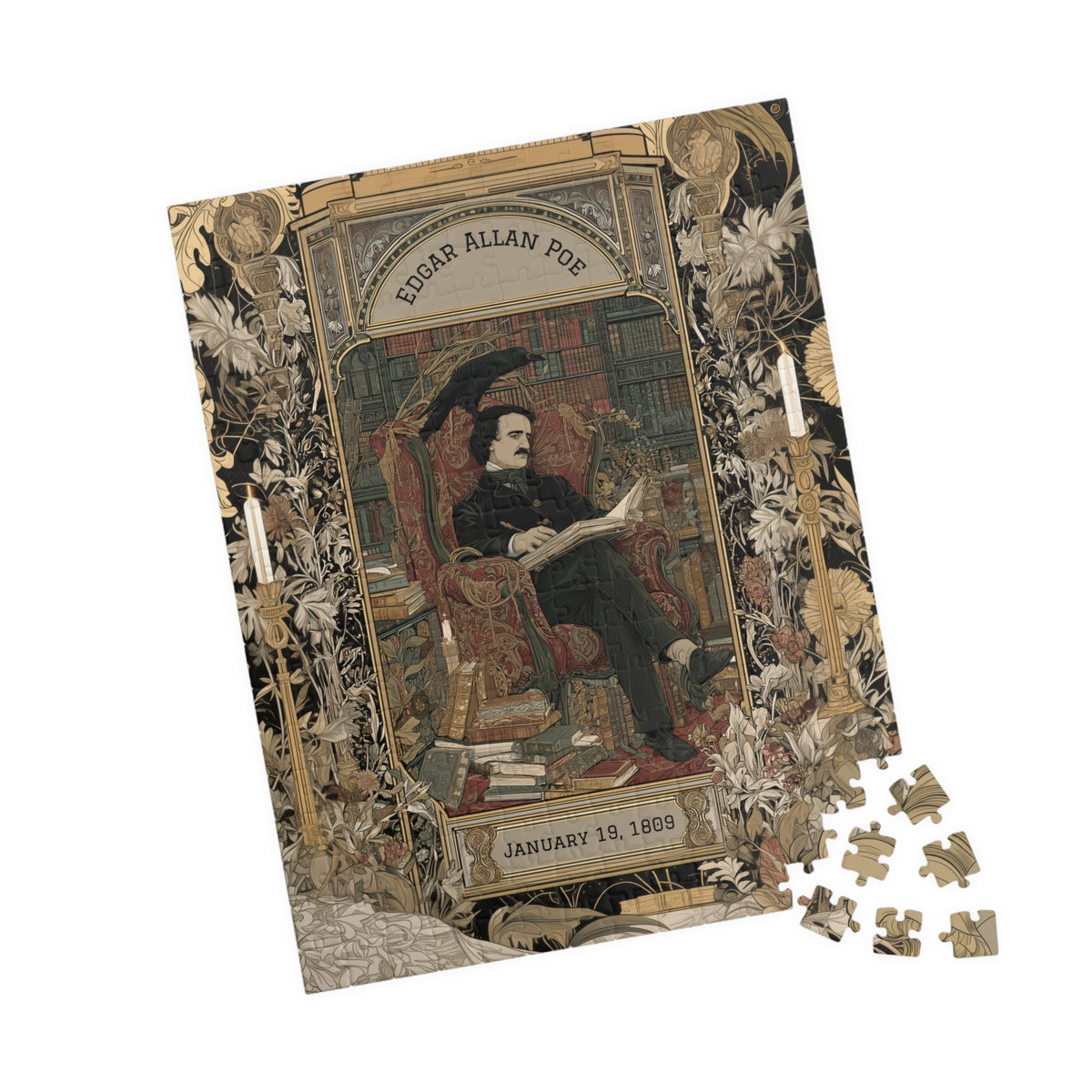 Edgar Allan Poe's Raven Holding Court - Nevermore Puzzle