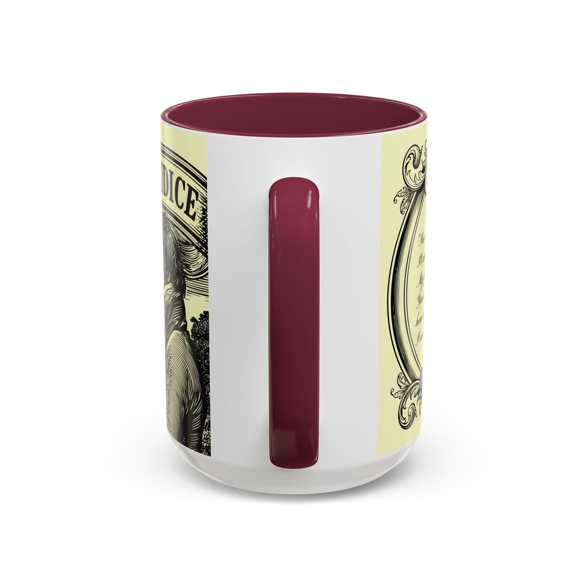 Pride & Prejudice Vintage Illustration Ceramic Mug — Mr. Darcy at Pemberley with Quote (11oz/15oz)