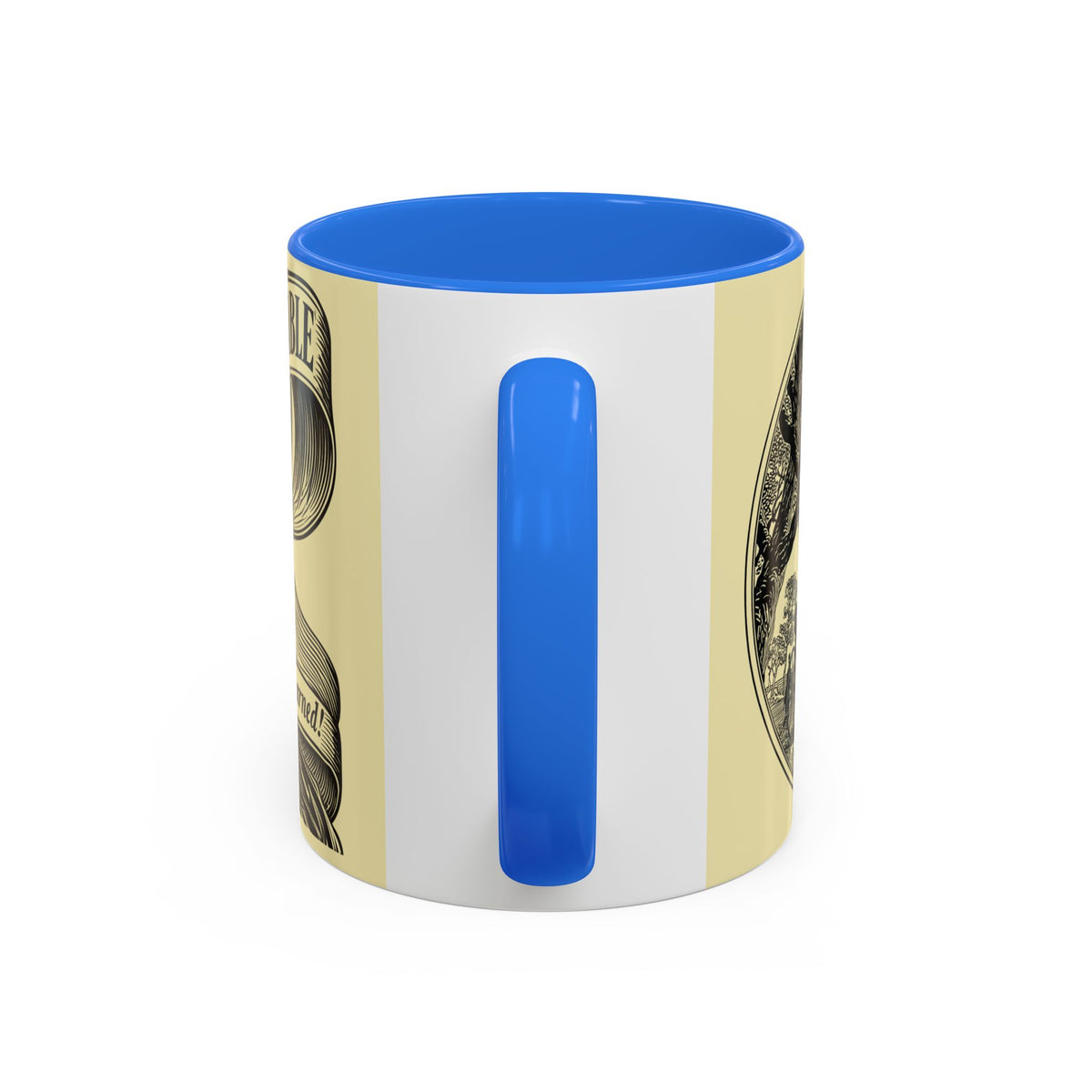 Vintage 'Barely Tolerable' Illustration Coffee Mug (11oz/15oz)