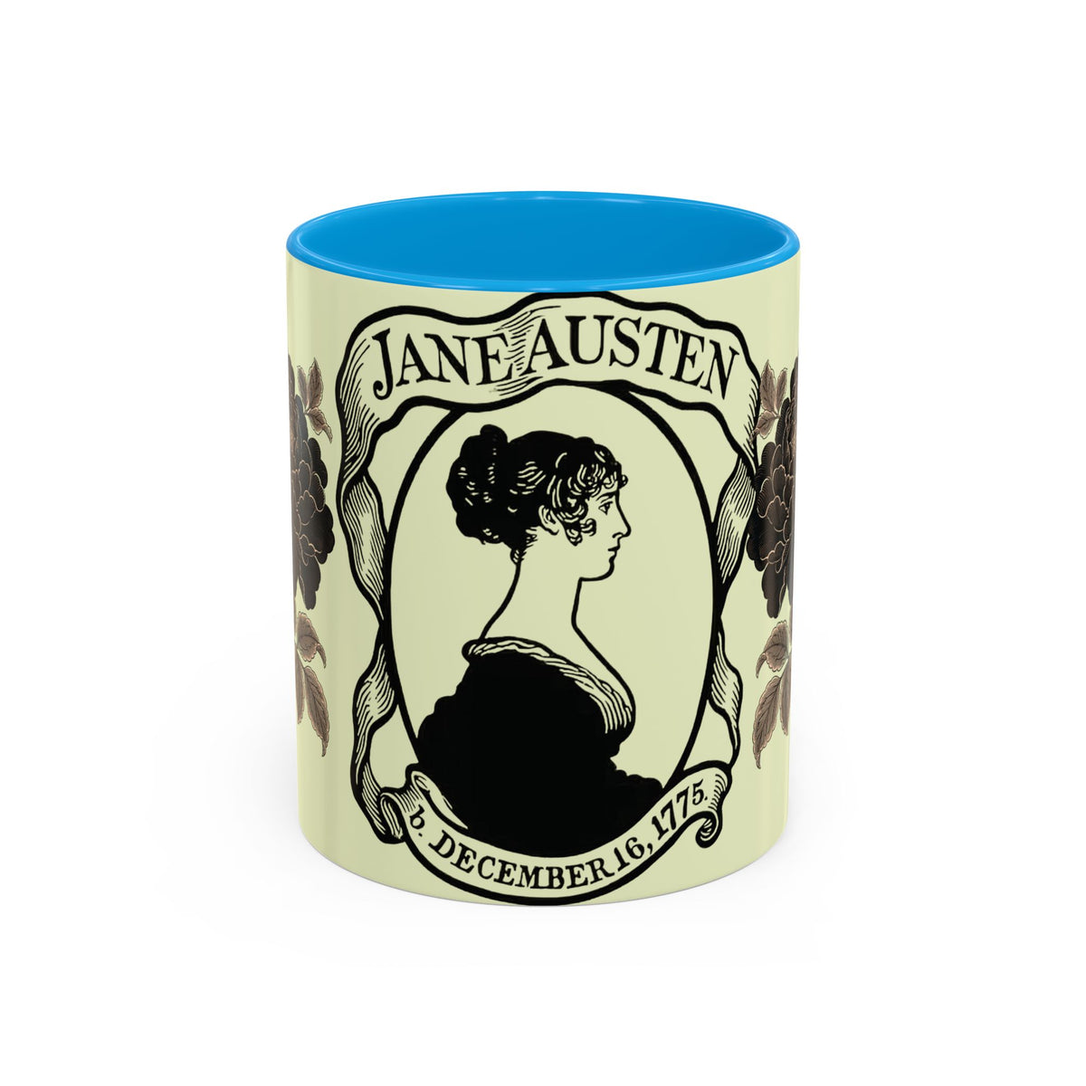 Jane Austen Portrait Ceramic Mug — Literary Tea & Coffee Cup (11oz/15oz)