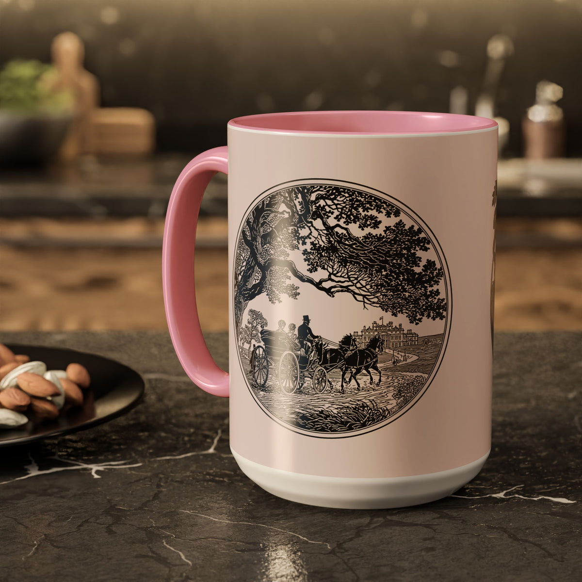 Romantic Vintage Silhouette Mug — "Most Ardently" Tea Coffee Cup (11oz/15oz)
