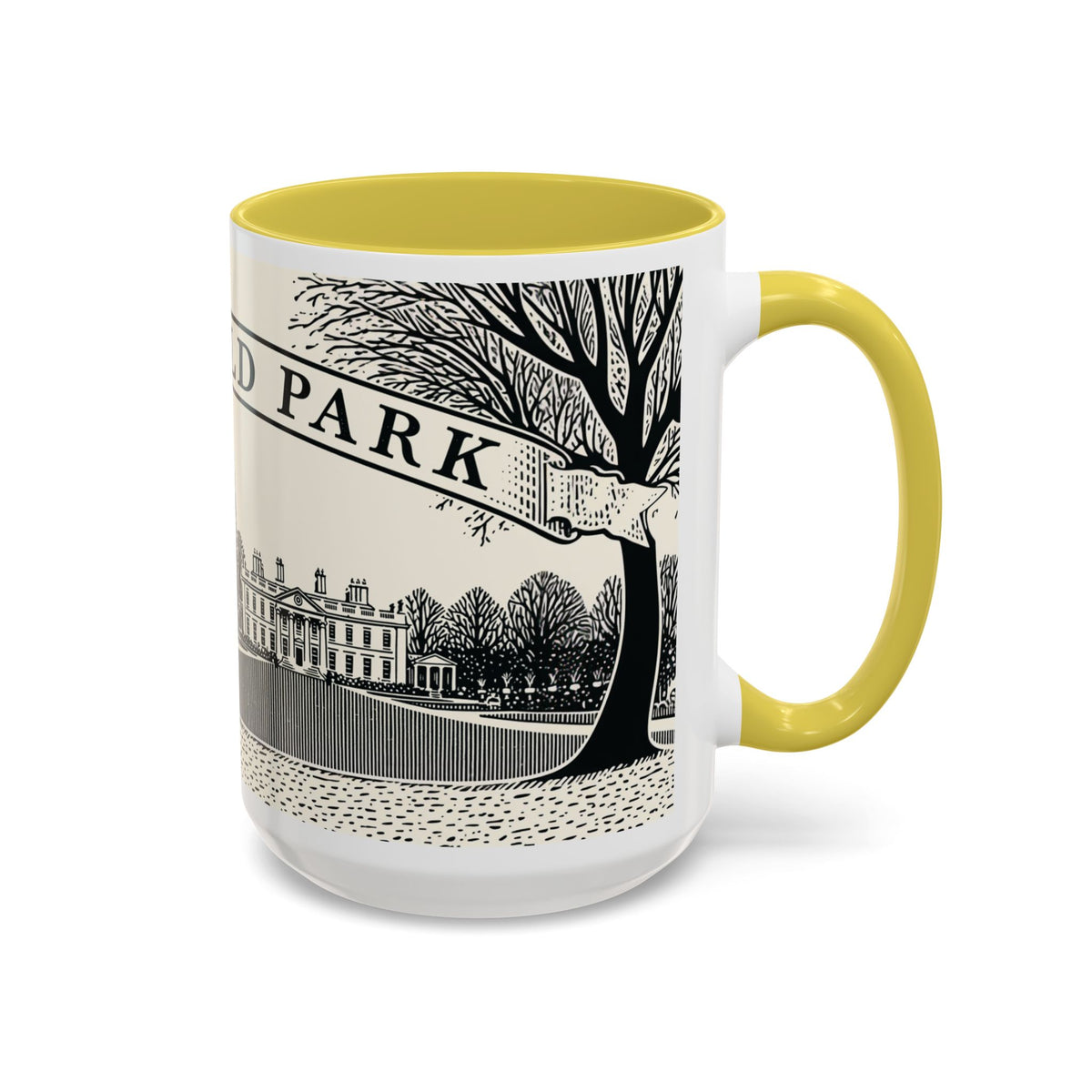 Mansfield Park illustration Mug | Peacock & Estate ceramic mug