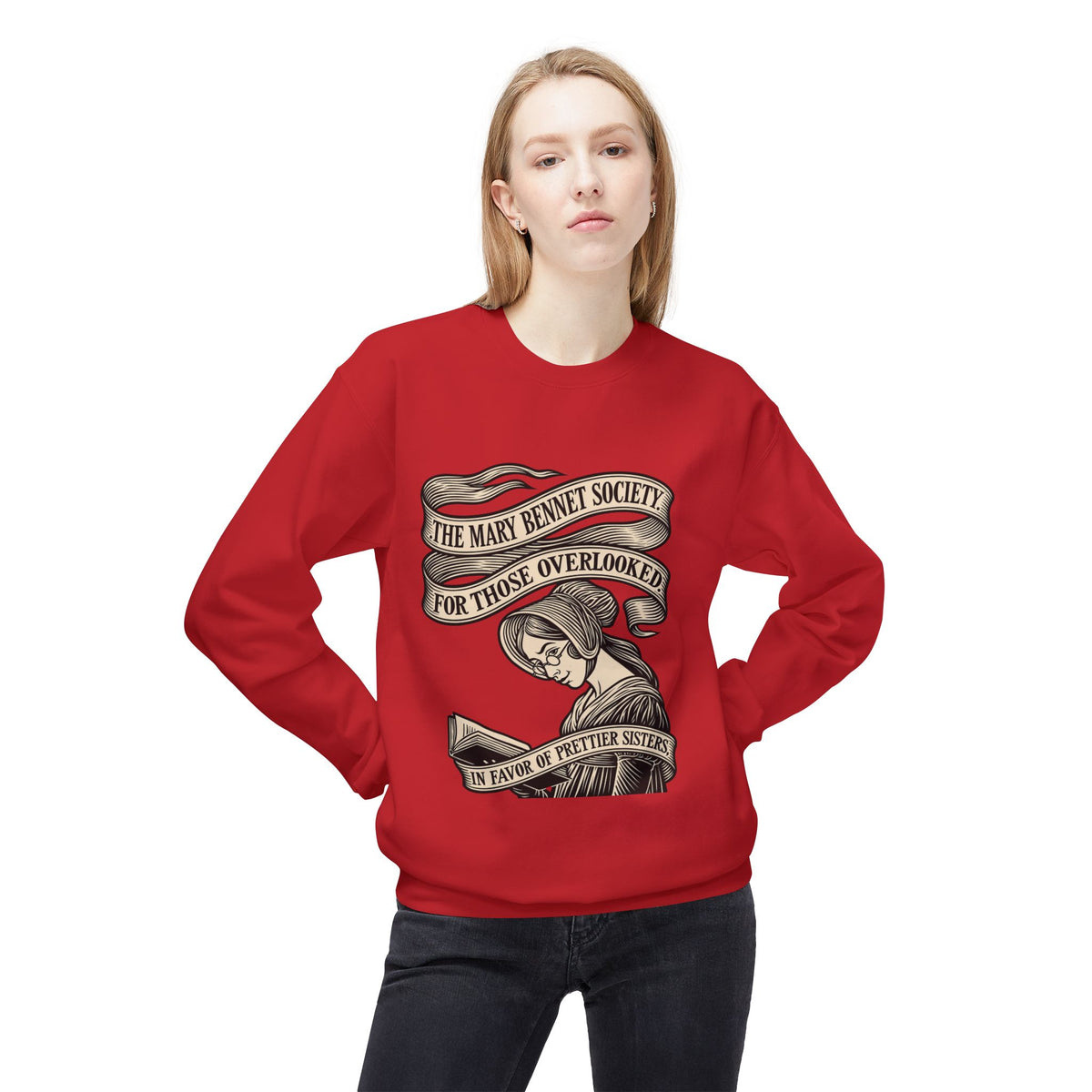 Crewneck Sweatshirt — “The Mary Bennet Society for Those Overlooked” Literary Pride Pullover