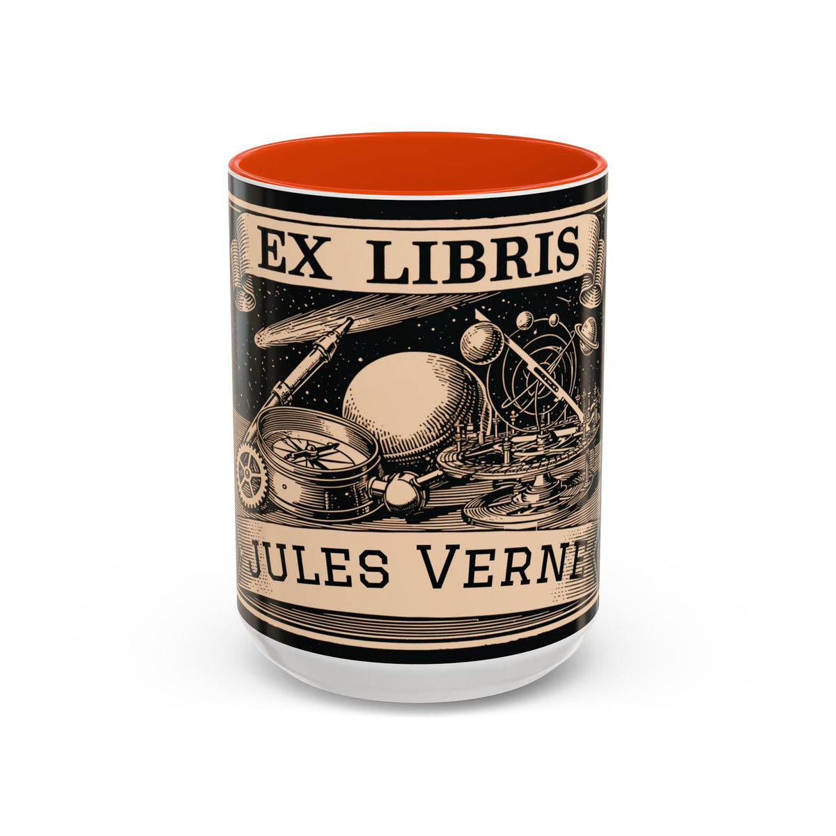Jules Verne Ex Libris Vintage Science Fiction Coffee Mug (11oz & 15oz)