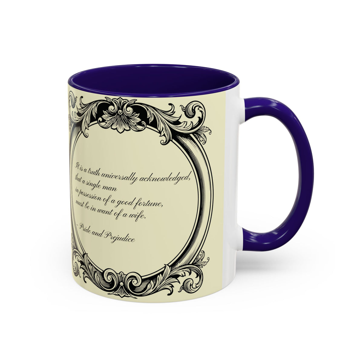 Pride and Prejudice Quote Mug — “Mr. Darcy at Pemberley” Vintage Jane Austen Coffee Cup (11oz/15oz)