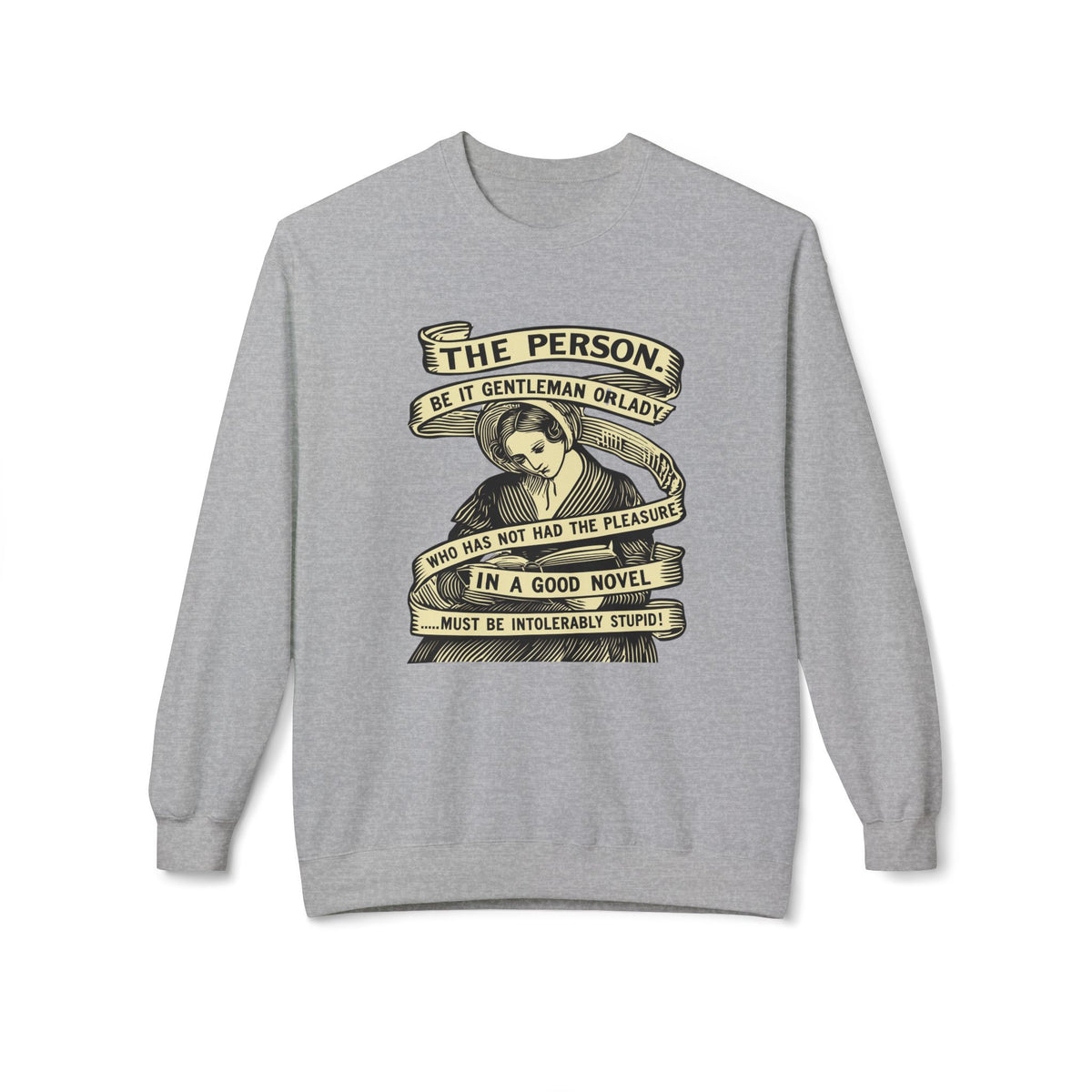 Novel Lover Crewneck Sweatshirt — "Reading Good Books" Vintage Book Quote