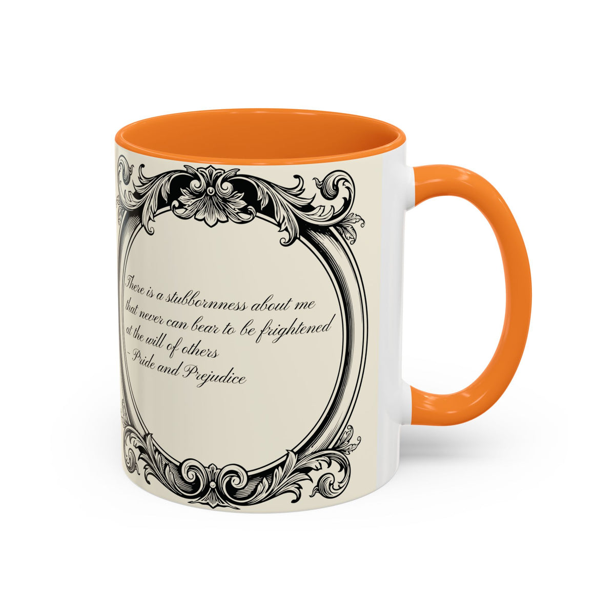 Quote from Pride & Prejudice Vintage Floral Mug — “Pride & Prejudice” Ceramic Book Lover Mug (11oz/15oz)