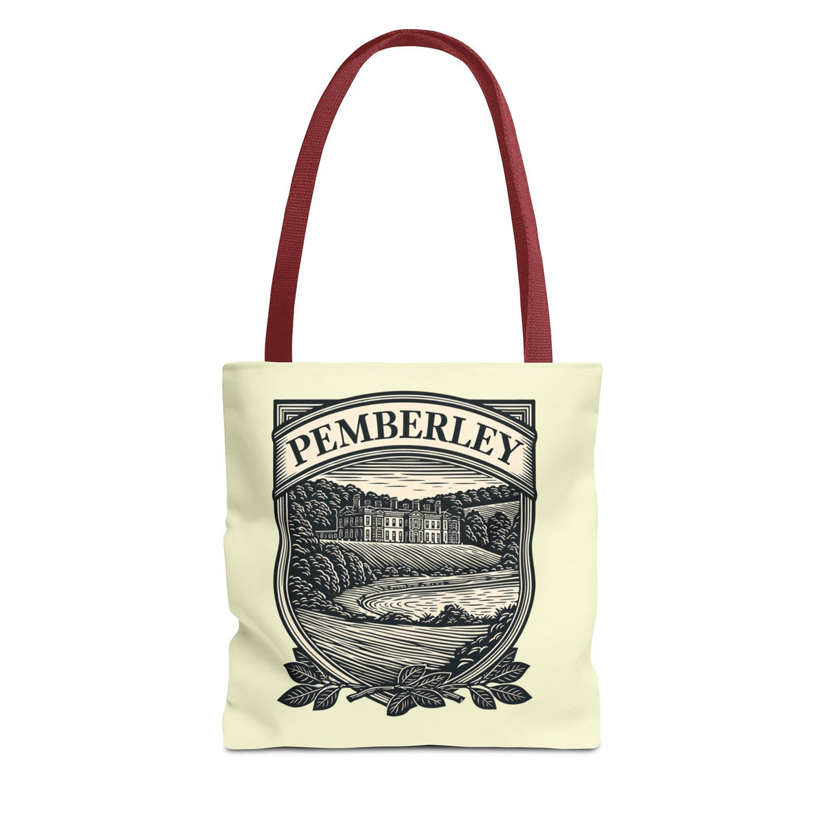 Pemberley Crest Tote Bag — Regency Manor Vintage Shield Canvas Tote