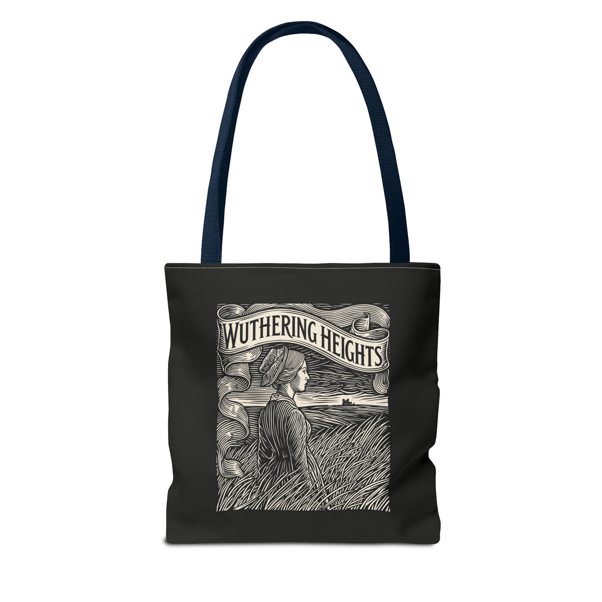 Wuthering Heights Illustrated Tote Bag — Gothic Novel Literary Canvas Tote