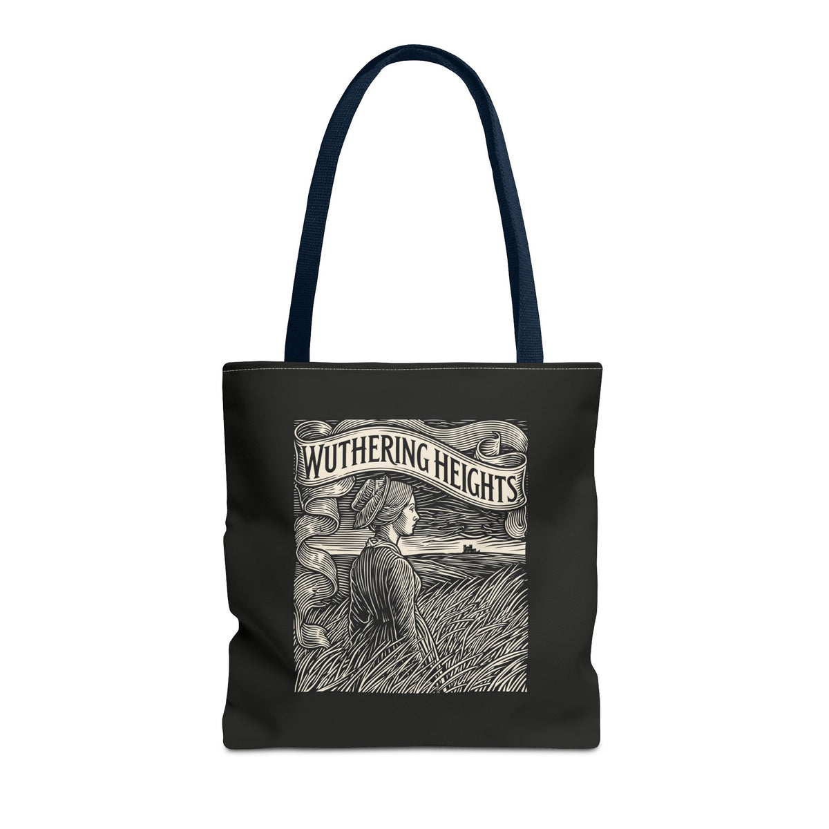 Wuthering Heights Illustrated Tote Bag — Gothic Novel Literary Canvas Tote