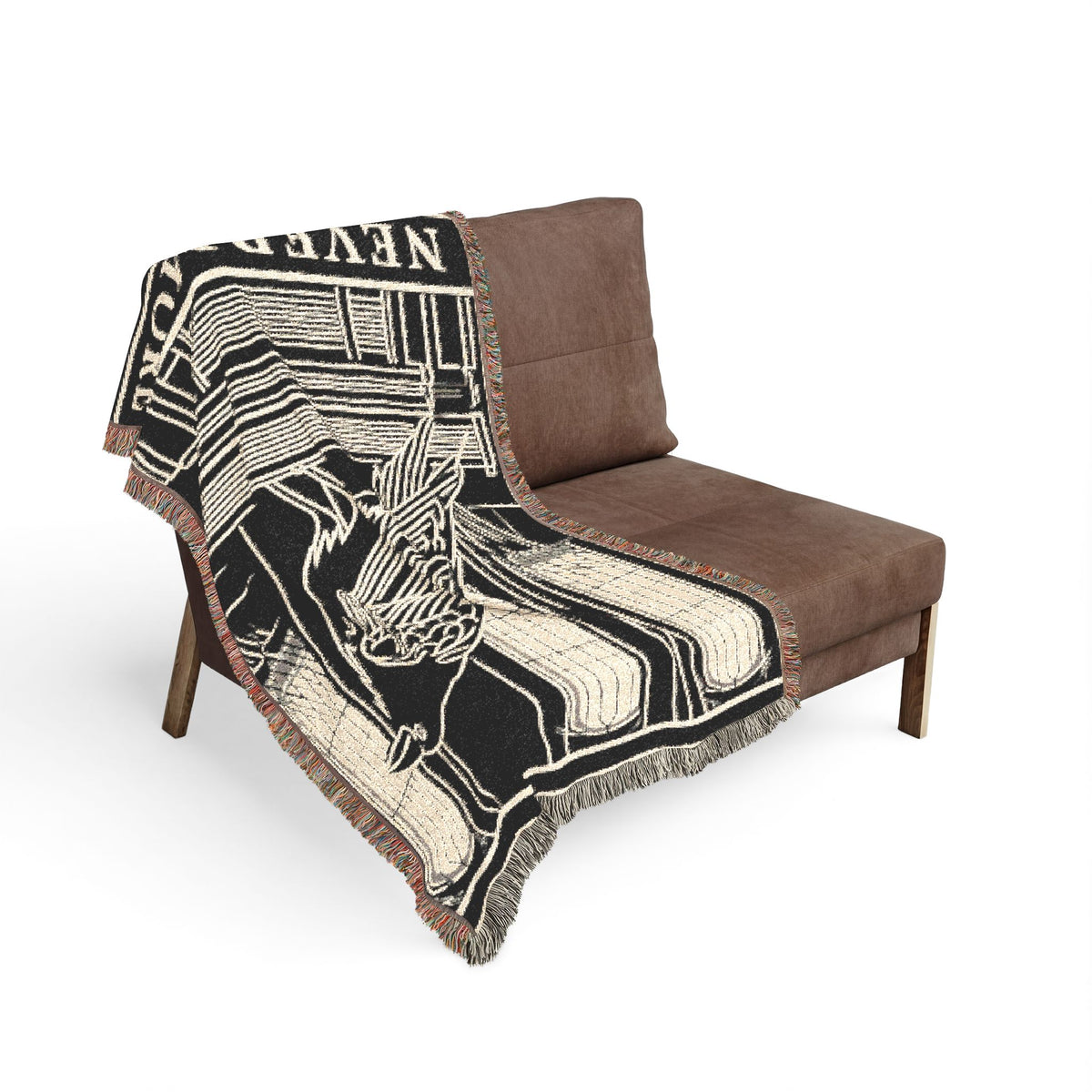 Nevermore Raven Woven Blanket | Gothic Poe Throw, Literary Decor