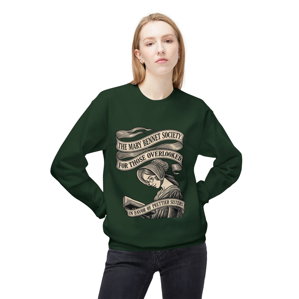 Crewneck Sweatshirt — “The Mary Bennet Society for Those Overlooked” Literary Pride Pullover