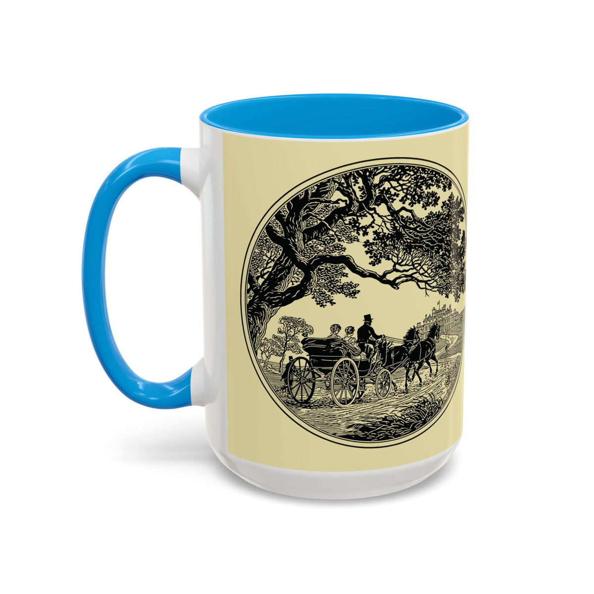 Vintage 'Barely Tolerable' Illustration Coffee Mug (11oz/15oz)