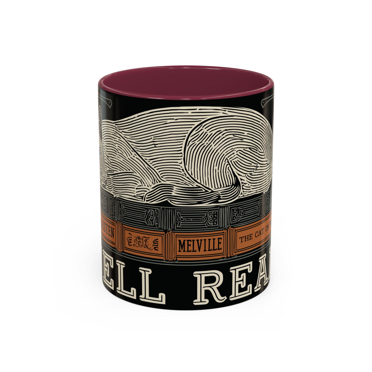 Bookstore Cat-Well Read Cat Mug | Literary Cat Stack Mug