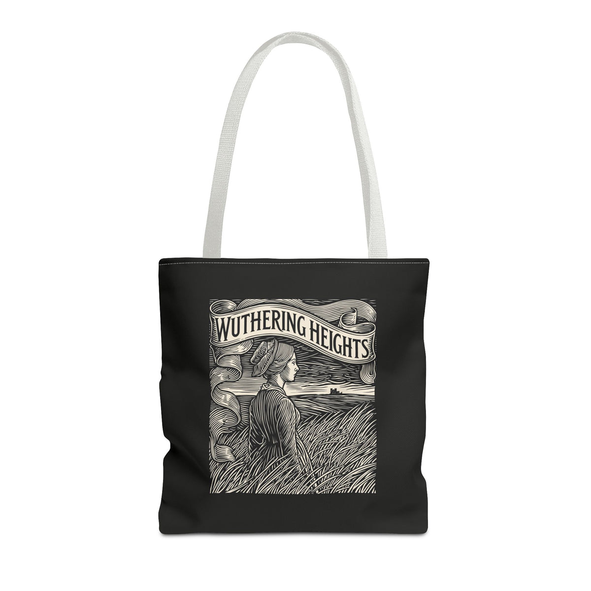 Wuthering Heights Illustrated Tote Bag — Gothic Novel Literary Canvas Tote