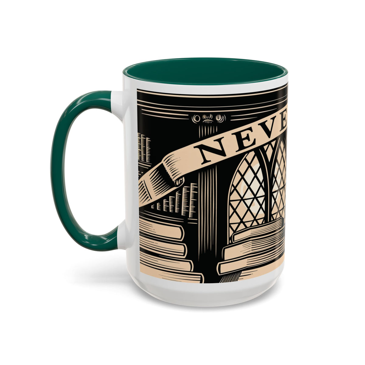 x Nevermore Raven woodcut illustration Mug | Edgar Allan Poe inspired