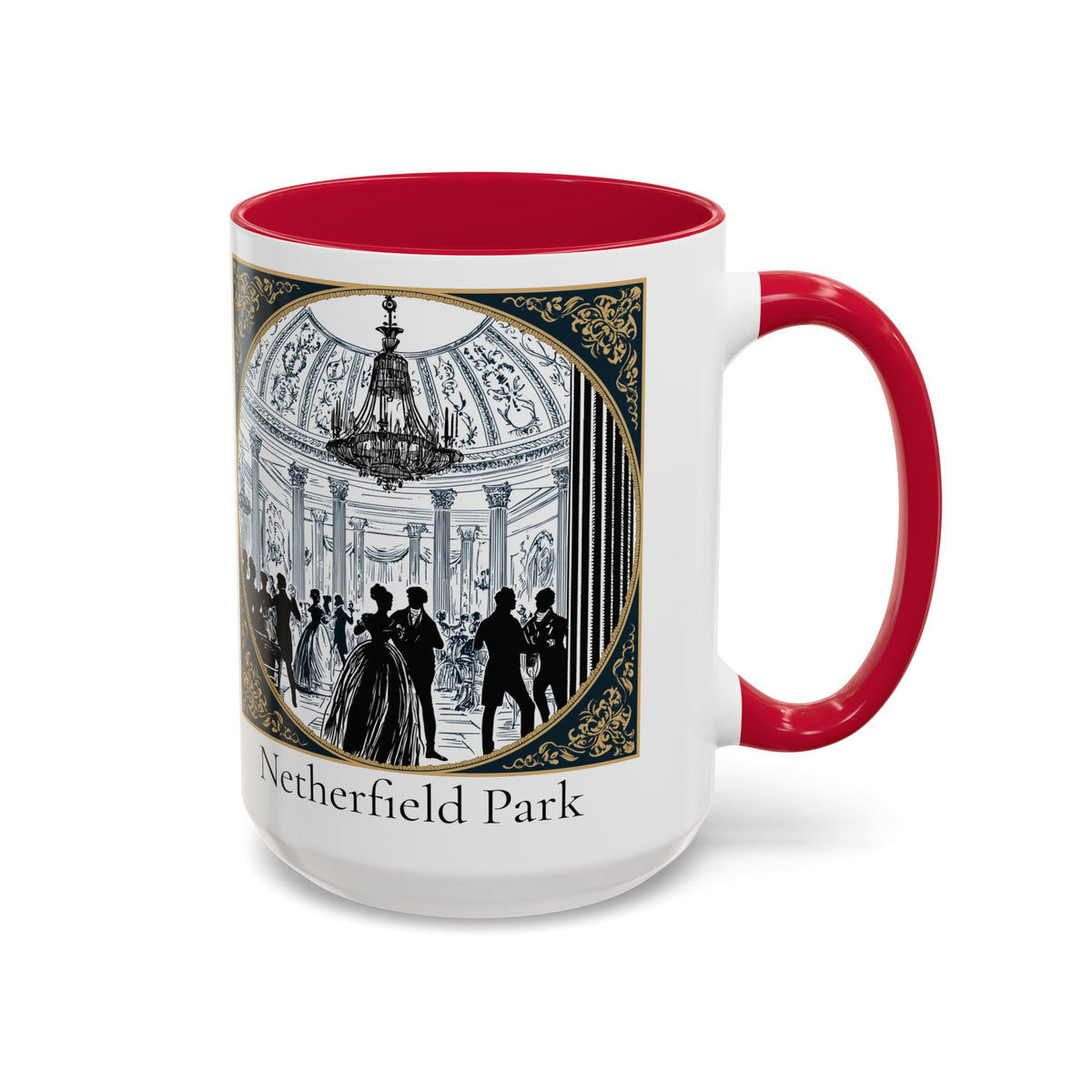 Netherfield Park Ballroom Scene Mug | 11oz 15oz Color Accent