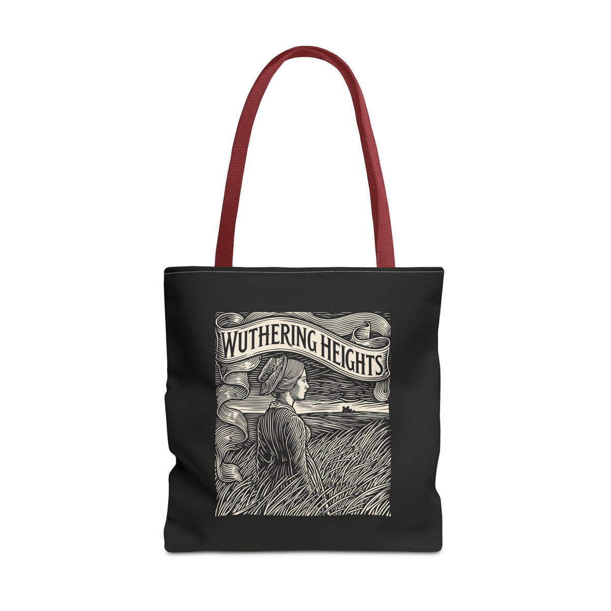 Wuthering Heights Illustrated Tote Bag — Gothic Novel Literary Canvas Tote