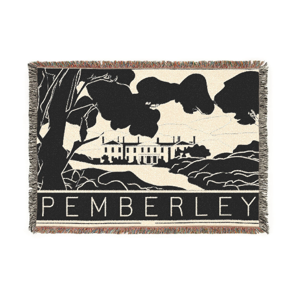 x Pemberley Estate Modernist Woven Blanket | Literary Home Decor - Jane Austen