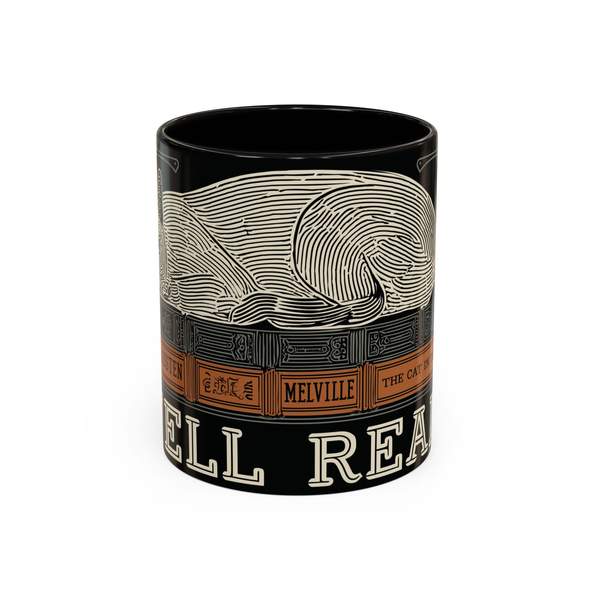 Bookstore Cat-Well Read Cat Mug | Literary Cat Stack Mug