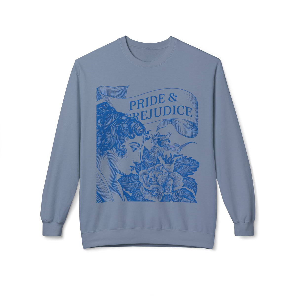 Pride & Prejudice Floral Sweatshirt — Jane Austen Booklover Crewneck (Derbyshire Coordinates)
