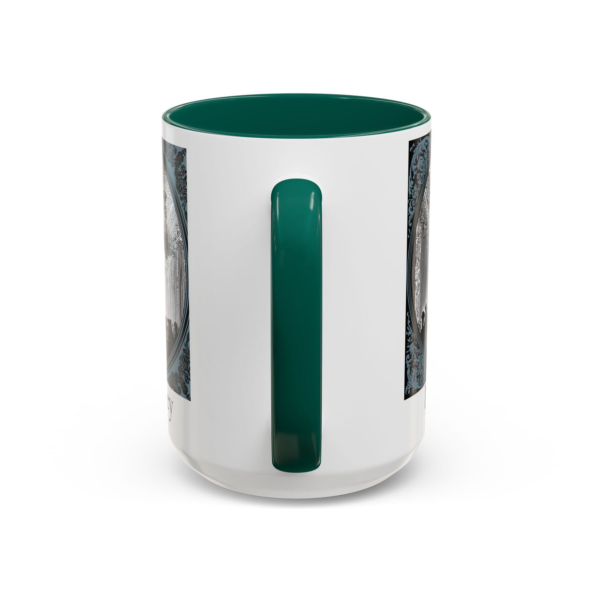 Pemberley Ballroom Illustration Mug | Color Accent Ceramic Mug