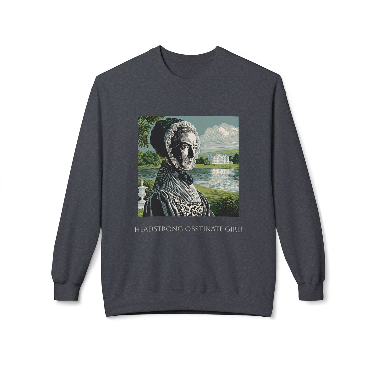 Sepia Toned Pride & Prejudice Crewneck Sweatshirt — Vintage Romance Literary Pullover